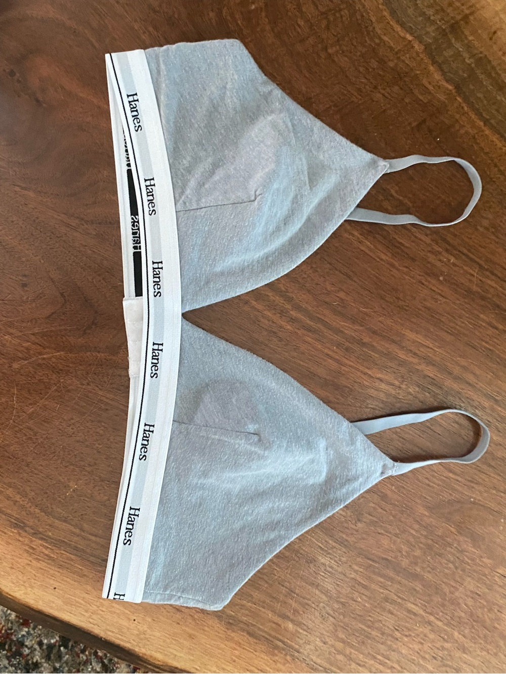 Hanes Kids Light Gray Bralette with Logo Band